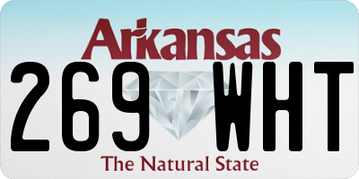 AR license plate 269WHT