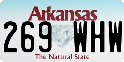 AR license plate 269WHW