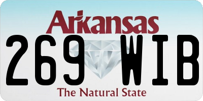 AR license plate 269WIB