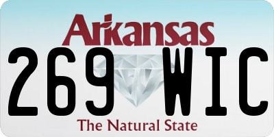 AR license plate 269WIC