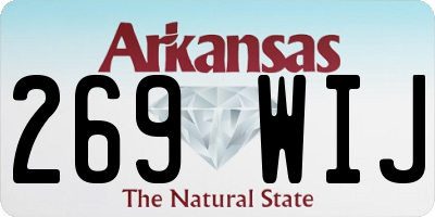 AR license plate 269WIJ