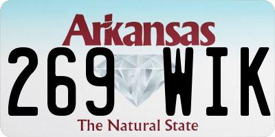 AR license plate 269WIK
