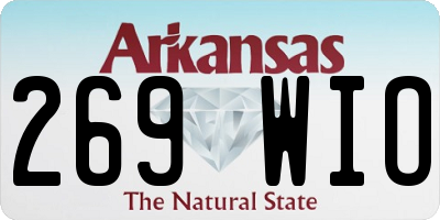 AR license plate 269WIO