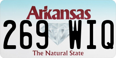 AR license plate 269WIQ
