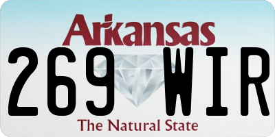 AR license plate 269WIR
