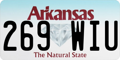 AR license plate 269WIU