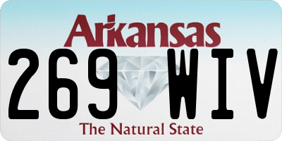 AR license plate 269WIV