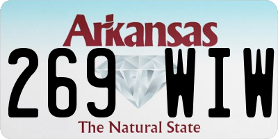 AR license plate 269WIW