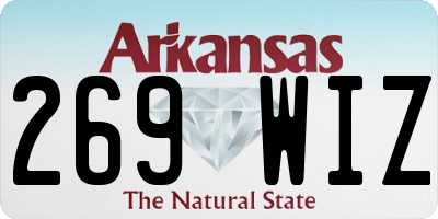 AR license plate 269WIZ