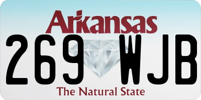 AR license plate 269WJB