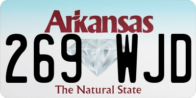 AR license plate 269WJD