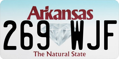 AR license plate 269WJF