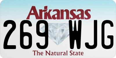 AR license plate 269WJG
