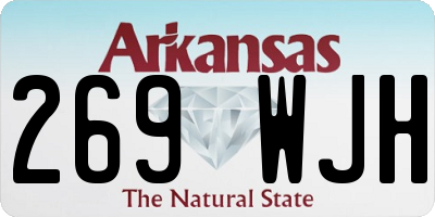 AR license plate 269WJH