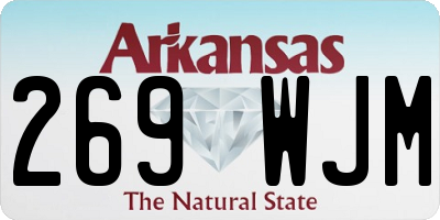 AR license plate 269WJM
