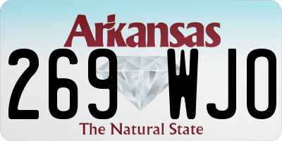 AR license plate 269WJO