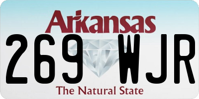 AR license plate 269WJR
