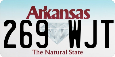 AR license plate 269WJT