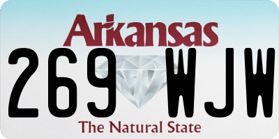 AR license plate 269WJW