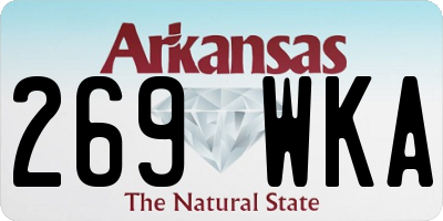 AR license plate 269WKA