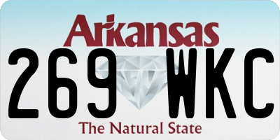 AR license plate 269WKC