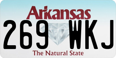 AR license plate 269WKJ