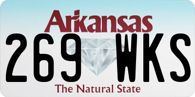 AR license plate 269WKS