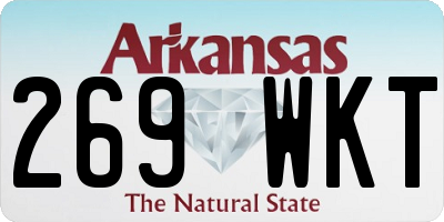 AR license plate 269WKT