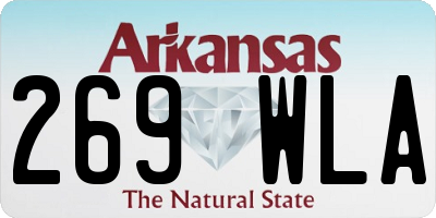 AR license plate 269WLA