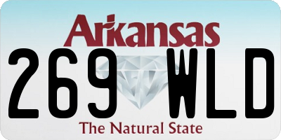AR license plate 269WLD