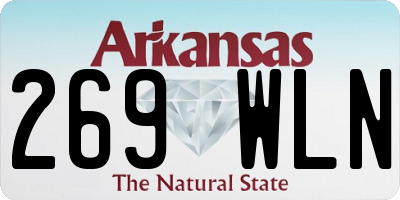 AR license plate 269WLN