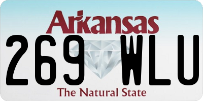 AR license plate 269WLU