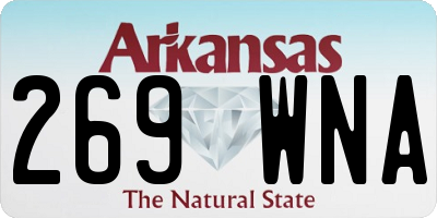 AR license plate 269WNA