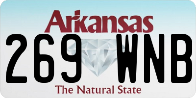 AR license plate 269WNB