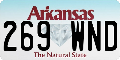 AR license plate 269WND
