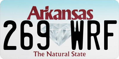 AR license plate 269WRF