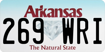 AR license plate 269WRI