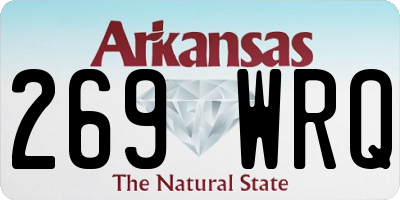 AR license plate 269WRQ
