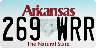 AR license plate 269WRR
