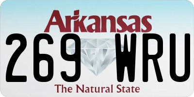 AR license plate 269WRU