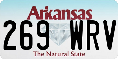 AR license plate 269WRV