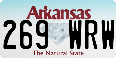 AR license plate 269WRW