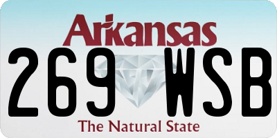 AR license plate 269WSB