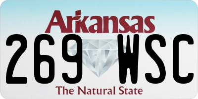 AR license plate 269WSC