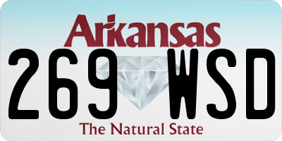 AR license plate 269WSD