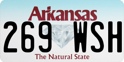 AR license plate 269WSH