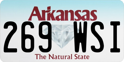 AR license plate 269WSI