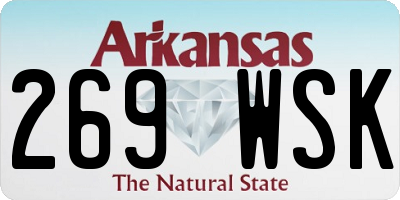 AR license plate 269WSK
