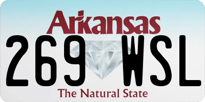 AR license plate 269WSL