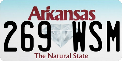 AR license plate 269WSM